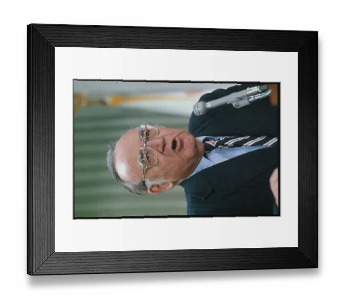 Framed Print : Edmund Brown Speaking at Microphone Framed Print : Edmund Brown Speaking at Microphone
