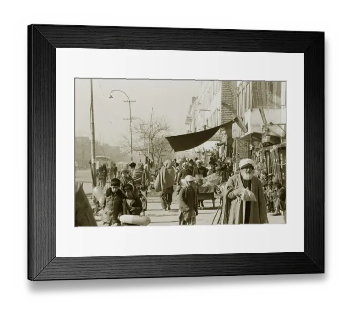 Framed Print : Crowded Sidewalk in Kabul Framed Print : Crowded Sidewalk in Kabul