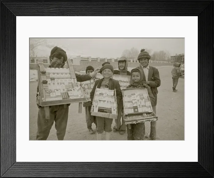 Framed Print : Children Selling American Cigarettes Framed Print : Children Selling American Cigarettes