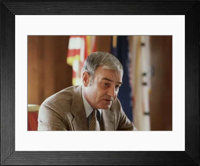 Framed Print : F. Don Miller Pausing at Press Conference Framed Print : F. Don Miller Pausing at Press Conference
