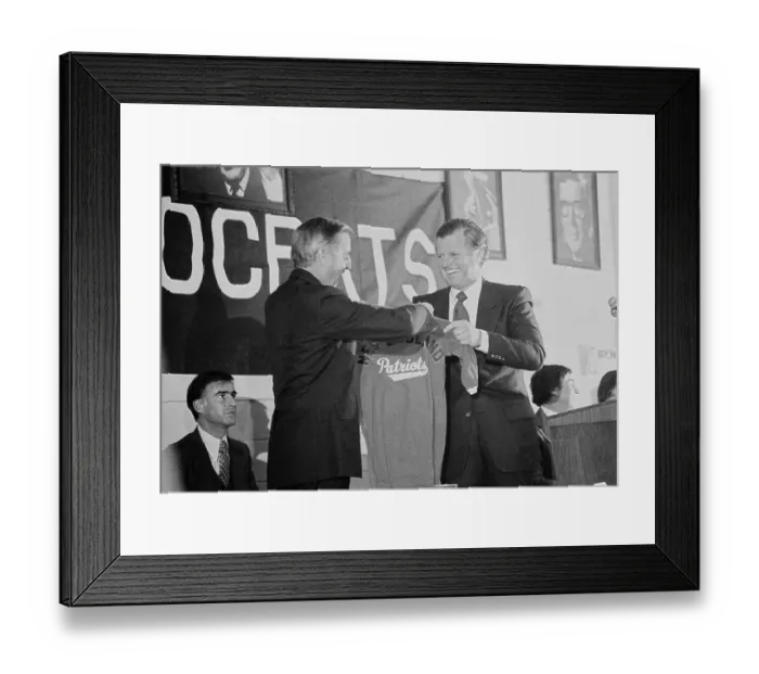 Framed Print : Edward Kennedy Presenting Football Jersey Framed Print : Edward Kennedy Presenting Football Jersey