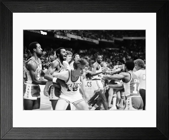 Framed Print : Hawks Player Restraining Dave Cowens Framed Print : Hawks Player Restraining Dave Cowens