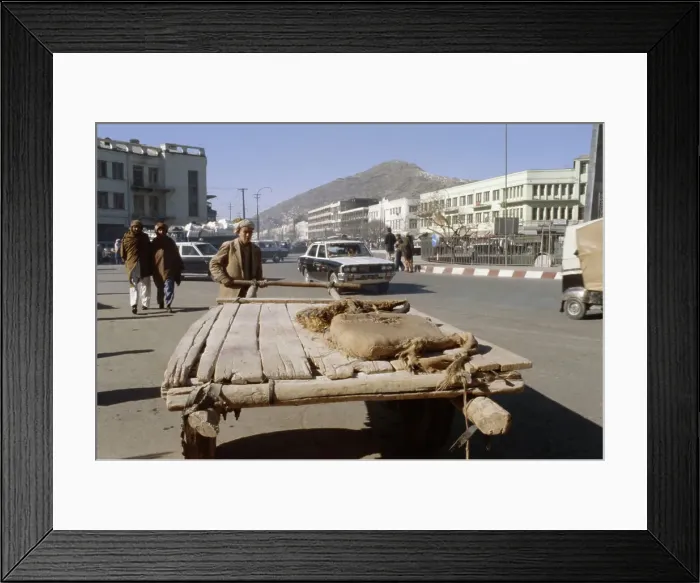 Framed Print : Afghan Man With Cart