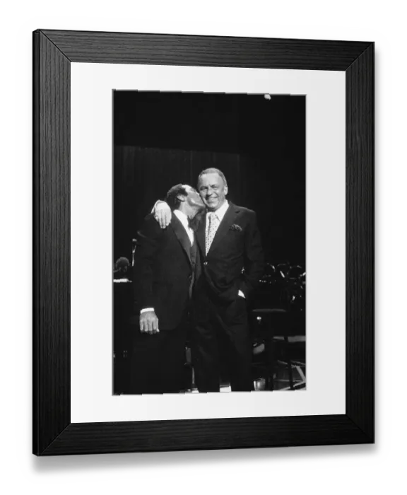 Framed Print : Paul Anka Kissing Frank Sinatra Framed Print : Paul Anka Kissing Frank Sinatra