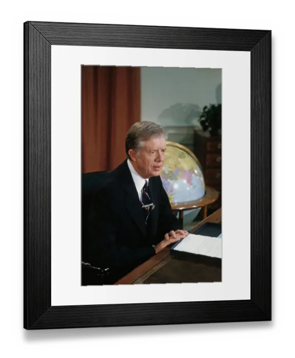 Framed Print : President Carter In Television Address Framed Print : President Carter In Television Address
