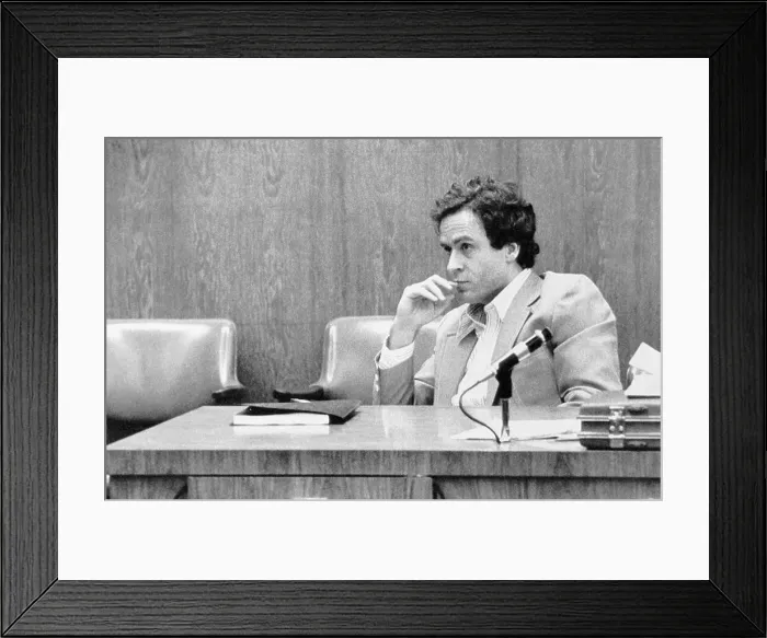 Framed Print : Ted Bundy in Court Framed Print : Ted Bundy in Court