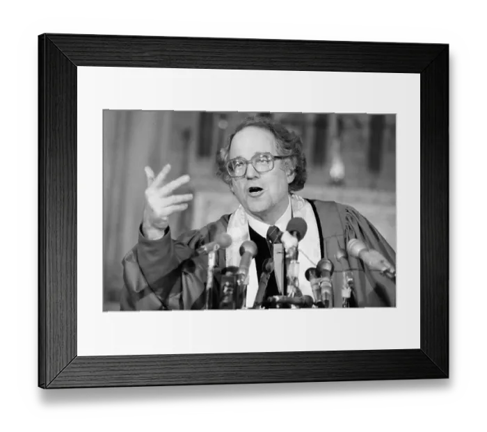 Framed Print : William Sloane Coffin, Jr. at Press Conference Framed Print : William Sloane Coffin, Jr. at Press Conference
