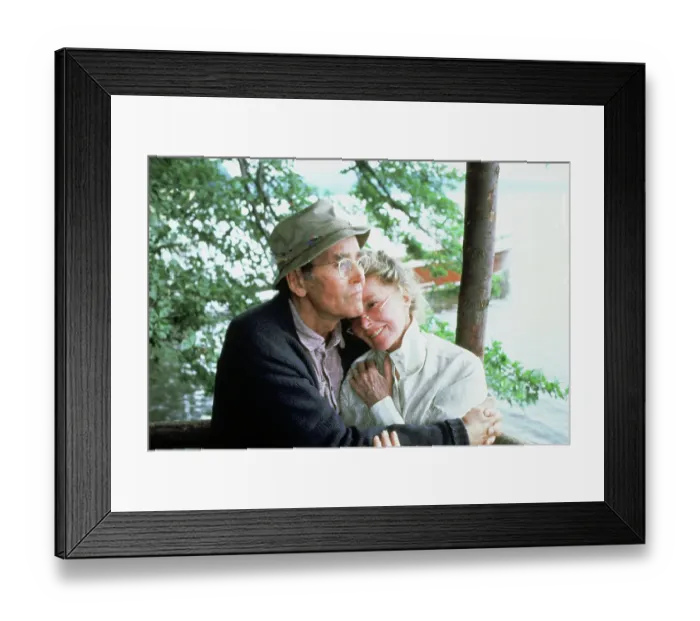Framed Print : Katharine Hepburn and Henry Fonda in On Golden Pond