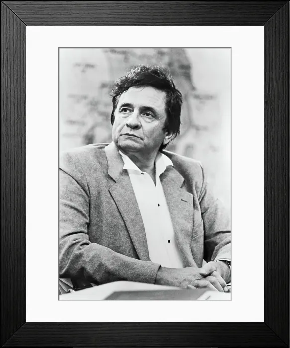 Framed Print : Portrait of Johnny Cash Framed Print : Portrait of Johnny Cash