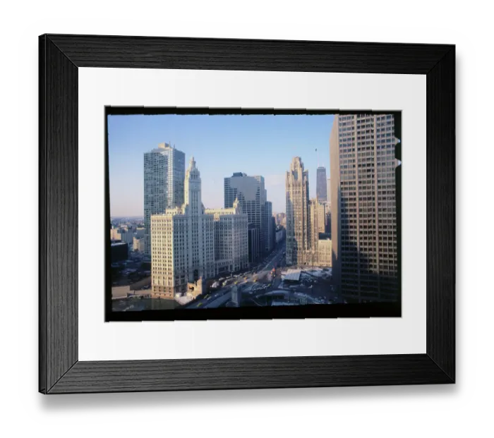 Framed Print : Aerial View of Chicago Complexes and Streets Framed Print : Aerial View of Chicago Complexes and Streets