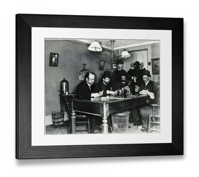 Framed Print : Reporters Playing Cards Framed Print : Reporters Playing Cards