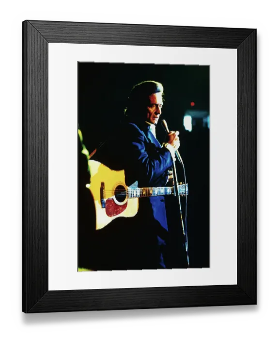 Framed Print : Johnny Cash Singing Framed Print : Johnny Cash Singing