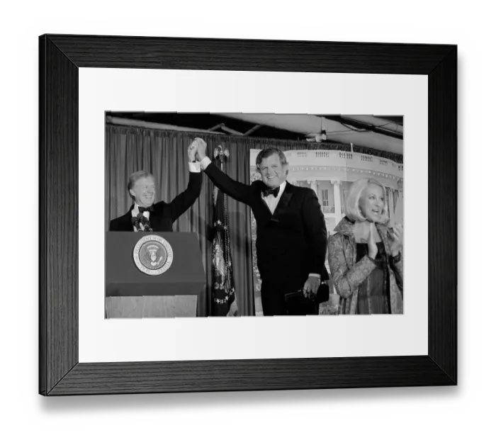 Framed Print : Ted Kennedy Joining Hands with Edward Kennedy Framed Print : Ted Kennedy Joining Hands with Edward Kennedy