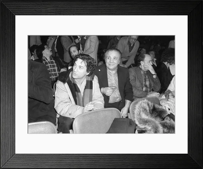 Framed Print : Robert DeNiro and Jake Lamotta at Fight