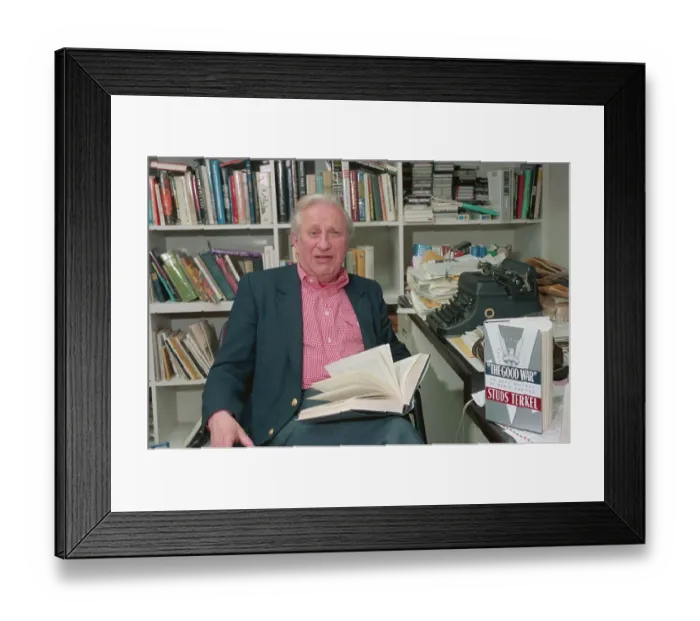 Framed Print : Portrait of Author Studs Terkel Framed Print : Portrait of Author Studs Terkel