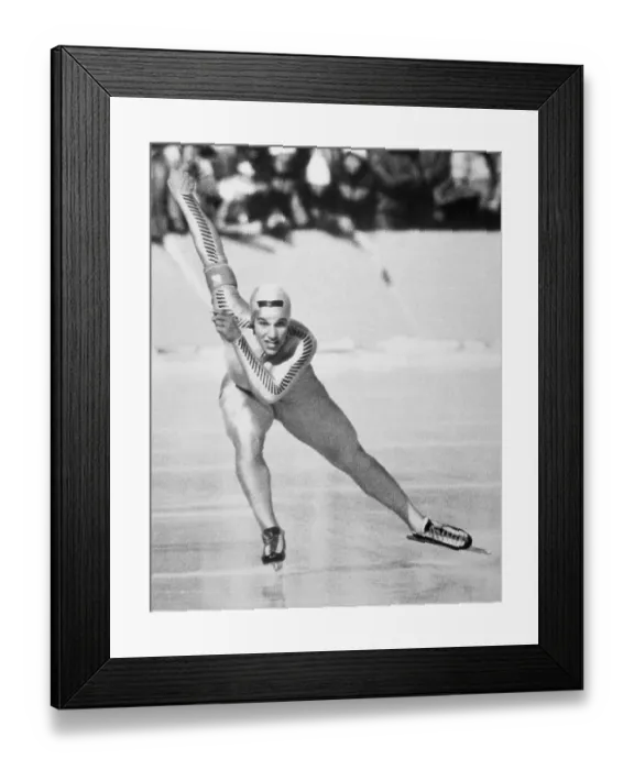 Framed Print : Portrait of Eric Heiden in Speedskating Action Framed Print : Portrait of Eric Heiden in Speedskating Action