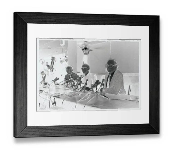 Framed Print : Three American Clergymen Holding Press Conference