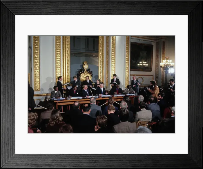 Framed Print : Signing Of Lancaster House Agreement Framed Print : Signing Of Lancaster House Agreement