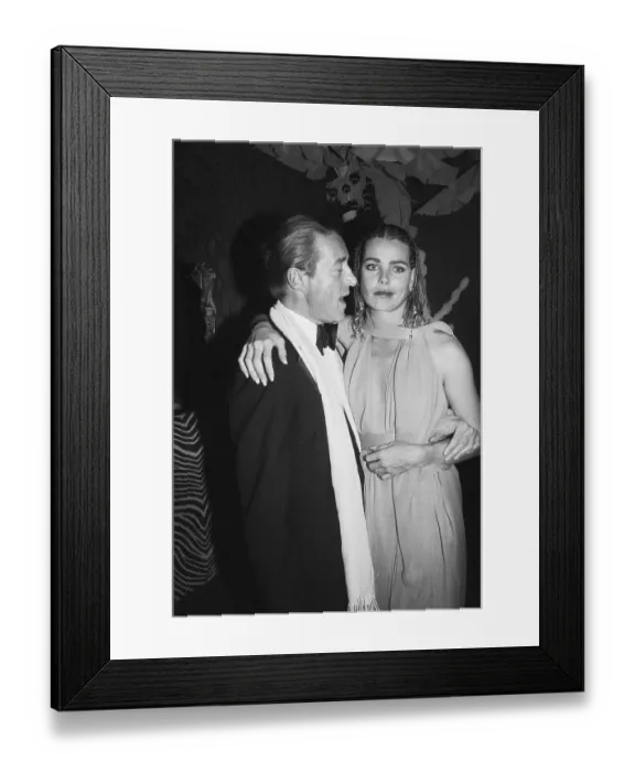 Framed Print : Margaux Hemingway with Roy Halston Framed Print : Margaux Hemingway with Roy Halston