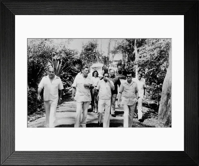 Framed Print : Panama Leaders Meet with Former Iranian Shah Framed Print : Panama Leaders Meet with Former Iranian Shah