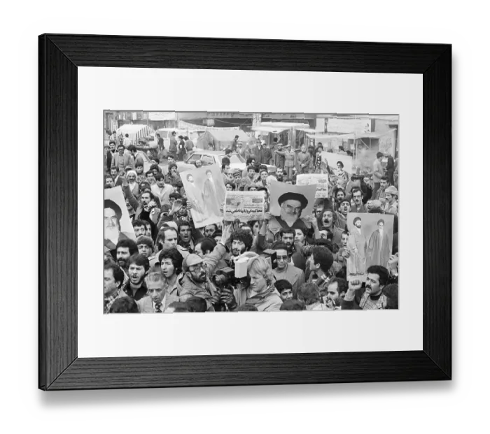 Framed Print : Iraninan Demonstators Holding Newspapers Framed Print : Iraninan Demonstators Holding Newspapers