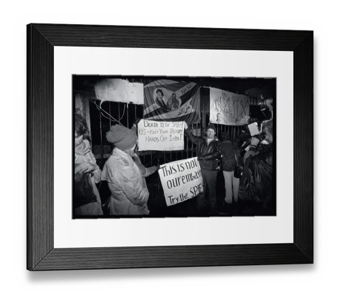 Framed Print : American Iranian Revolution Supporters Framed Print : American Iranian Revolution Supporters