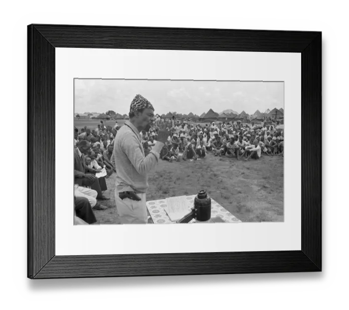 Framed Print : James Chickerima Addresses Villagers Framed Print : James Chickerima Addresses Villagers