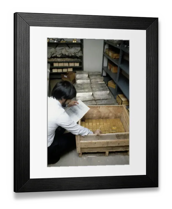 Framed Print : Gold And Silver In Bank Vault Framed Print : Gold And Silver In Bank Vault