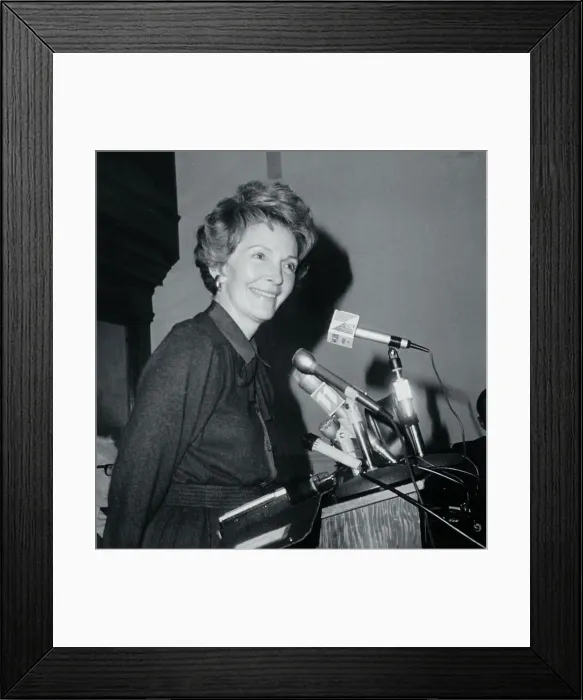 Framed Print : Nancy Reagan at Press Conference Framed Print : Nancy Reagan at Press Conference