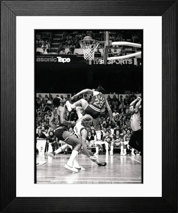 Framed Print : Basketball Players Colliding During Action
