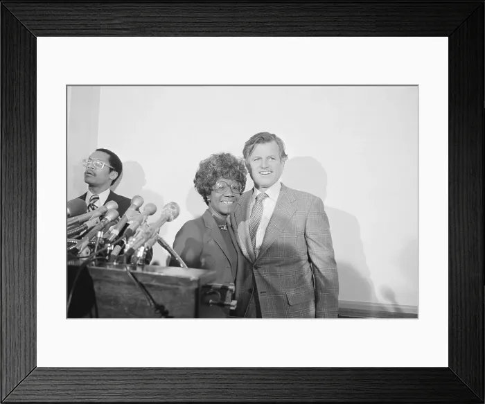 Framed Print : Edward M. Kennedy and Shirley Chisolm