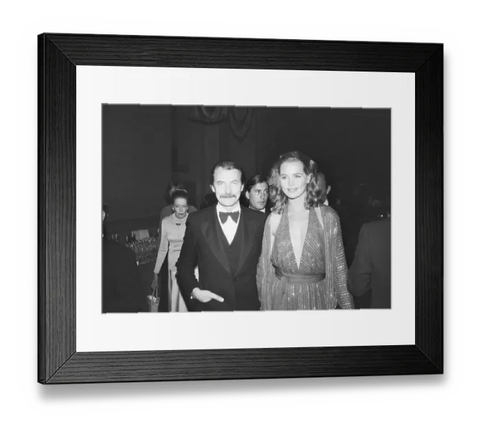 Framed Print : Margaux Hemingway with Bernard Foucher Framed Print : Margaux Hemingway with Bernard Foucher