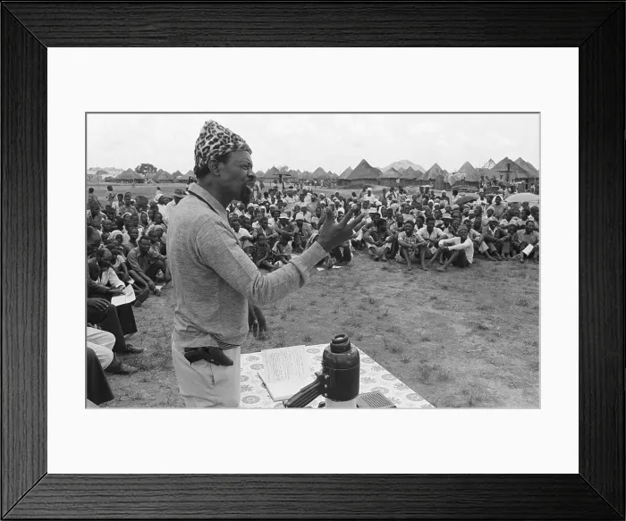 Framed Print : James Chickerima Addressing Rally Framed Print : James Chickerima Addressing Rally