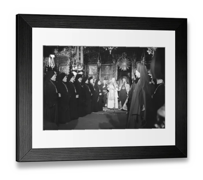Framed Print : Pope John Paul II and Greek Patriarch Framed Print : Pope John Paul II and Greek Patriarch