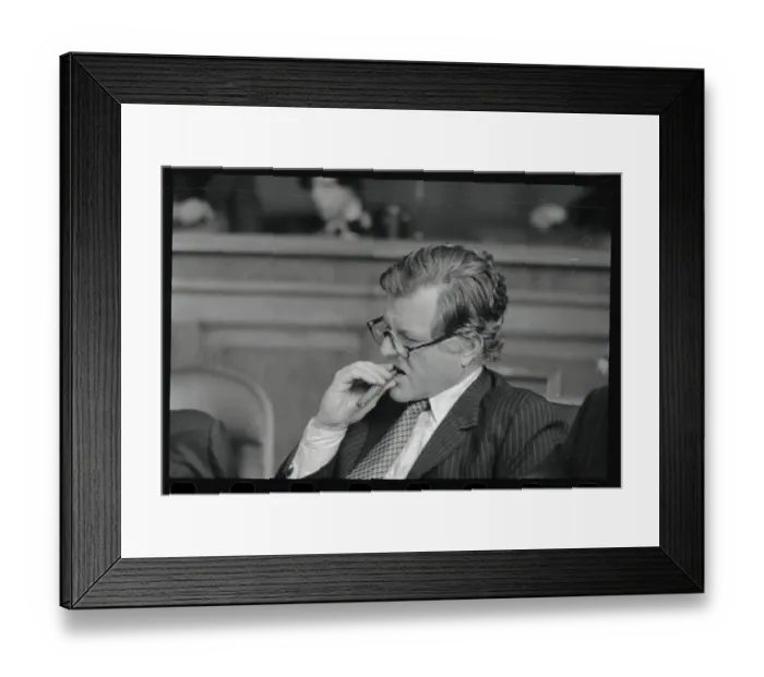 Framed Print : Edward M. Kennedy Chewing a Cigar Framed Print : Edward M. Kennedy Chewing a Cigar