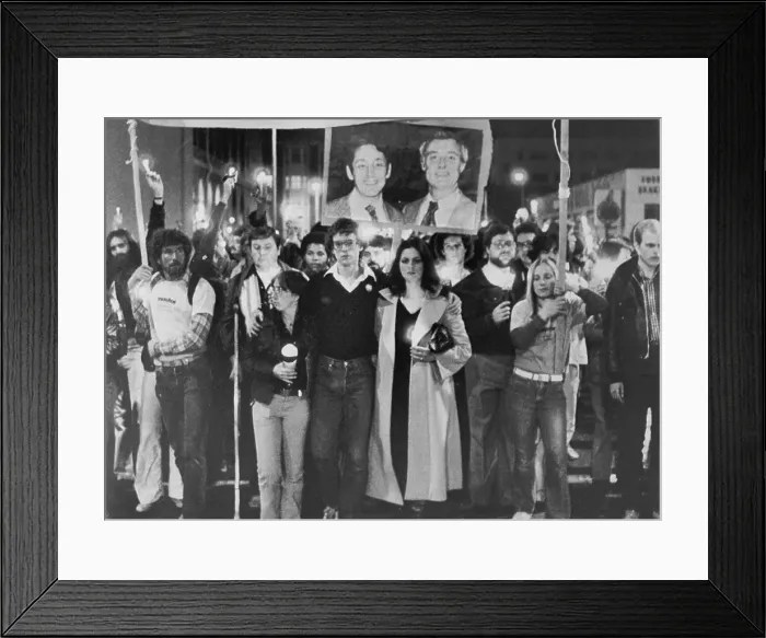 Framed Print : Parade in Recognition of Death of Harvey Milk and George Moscone Framed Print : Parade in Recognition of Death of Harvey Milk and George Moscone