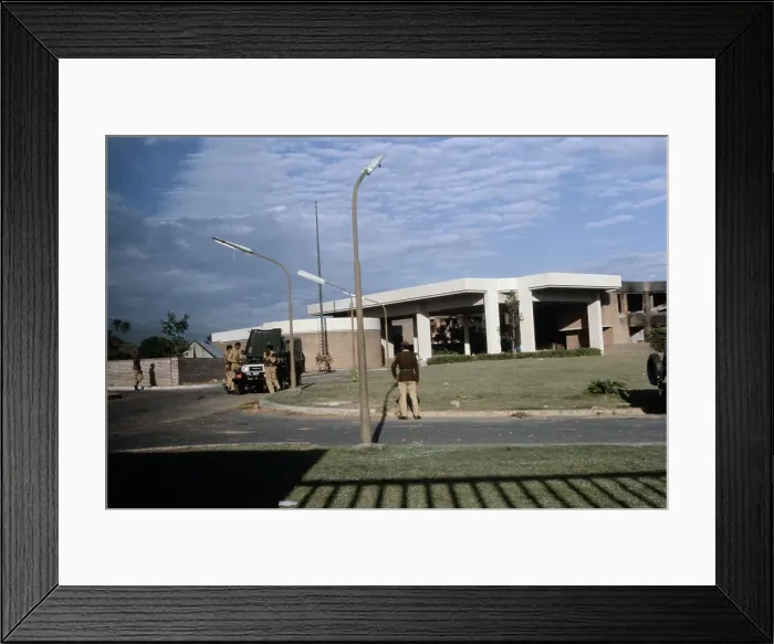 Framed Print : US Embassy In Islamabad After Attack Framed Print : US Embassy In Islamabad After Attack