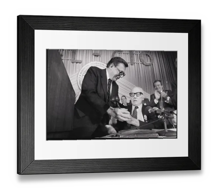 Framed Print : George Meany Passes AFL-CIO Gavel to Lane Kirkland Framed Print : George Meany Passes AFL-CIO Gavel to Lane Kirkland