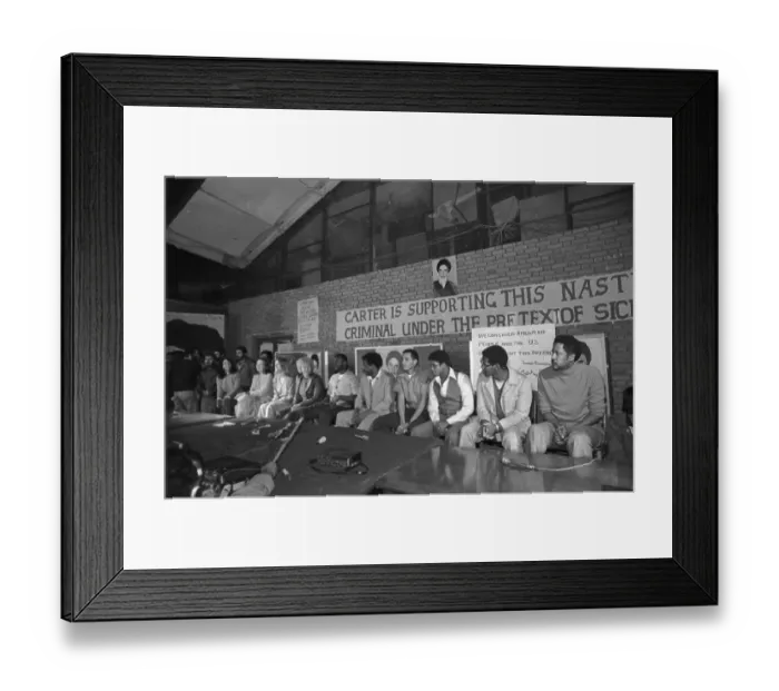 Framed Print : American Hostages Talking to Press Framed Print : American Hostages Talking to Press