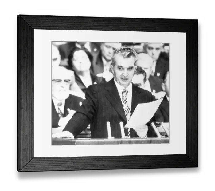 Framed Print : Nicolae Ceausescu Addressing Congress Framed Print : Nicolae Ceausescu Addressing Congress