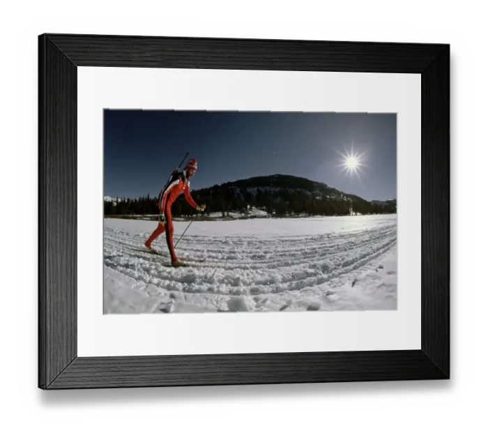 Framed Print : Biathlete Glenn Jobe