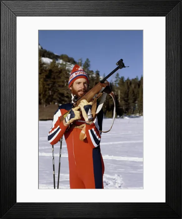 Framed Print : Biathlete Glenn Jobe