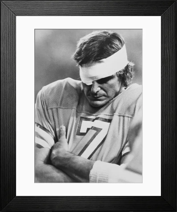 Framed Print : Dan Pastorini in Uniform and with Bandaged Head Framed Print : Dan Pastorini in Uniform and with Bandaged Head