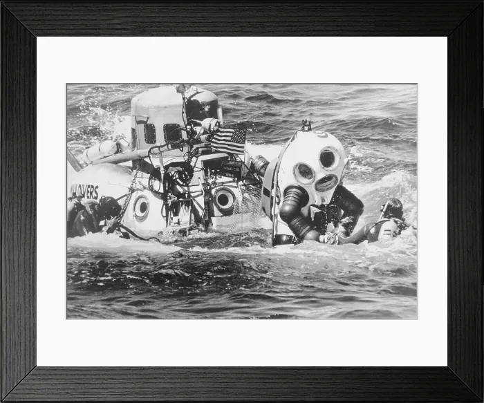 Framed Print : Sylvia Earle Descending Into the Ocean Framed Print : Sylvia Earle Descending Into the Ocean