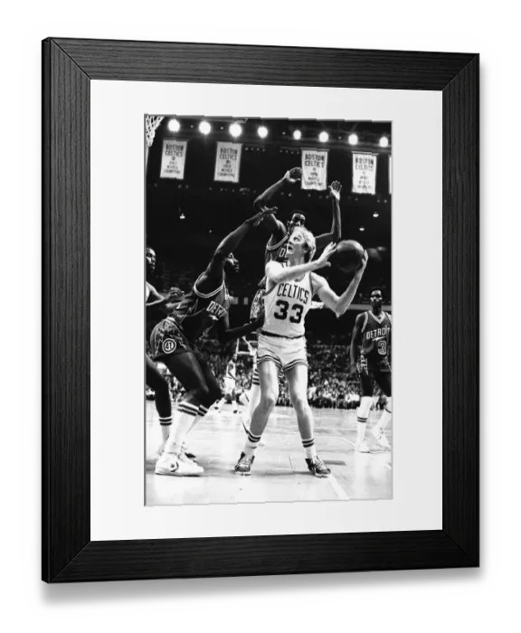 Framed Print : Detroit Pistons Guarding Against Larry Bird Framed Print : Detroit Pistons Guarding Against Larry Bird