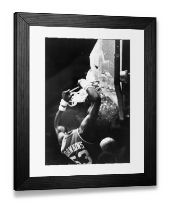 Framed Print : Darryl Dawkins Shatters the Backboard Framed Print : Darryl Dawkins Shatters the Backboard
