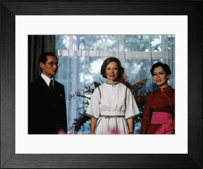 Framed Print : Rosalynn Carter, King Bhumibol And Queen Sirikit Of Thailand Framed Print : Rosalynn Carter, King Bhumibol And Queen Sirikit Of Thailand