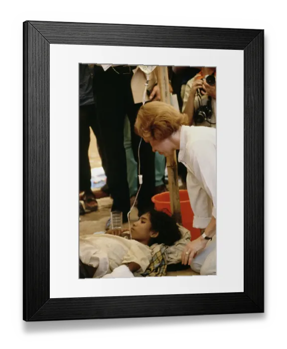 Framed Print : Rosalynn Carter Visiting Refugee Camp Framed Print : Rosalynn Carter Visiting Refugee Camp
