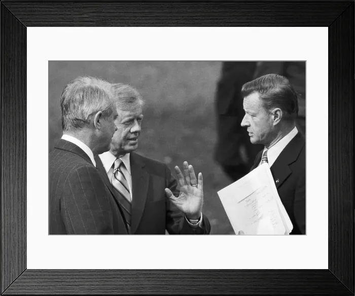 Framed Print : Carter Talks with Cyrus Vance and Brzezinski Framed Print : Carter Talks with Cyrus Vance and Brzezinski