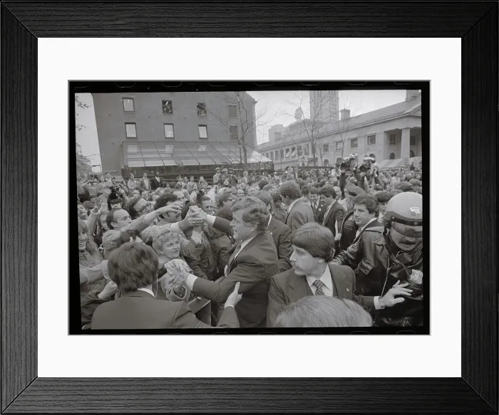Framed Print : Edward Kennedy Shaking Hands Framed Print : Edward Kennedy Shaking Hands